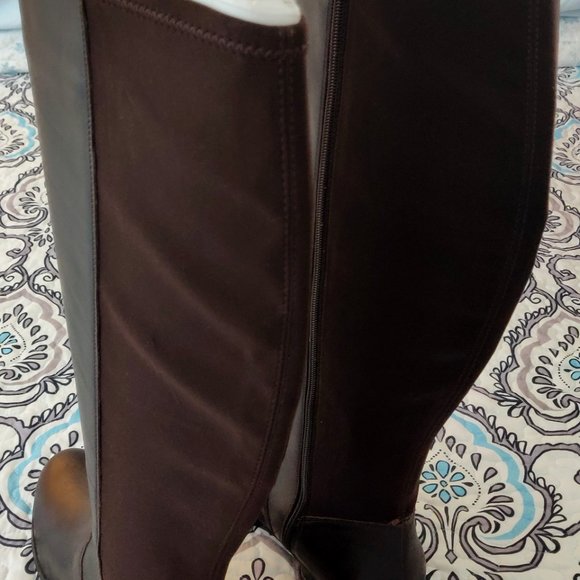 Nine West WNLEVI-WS Dark Brown Leather Boots - Picture 7 of 7